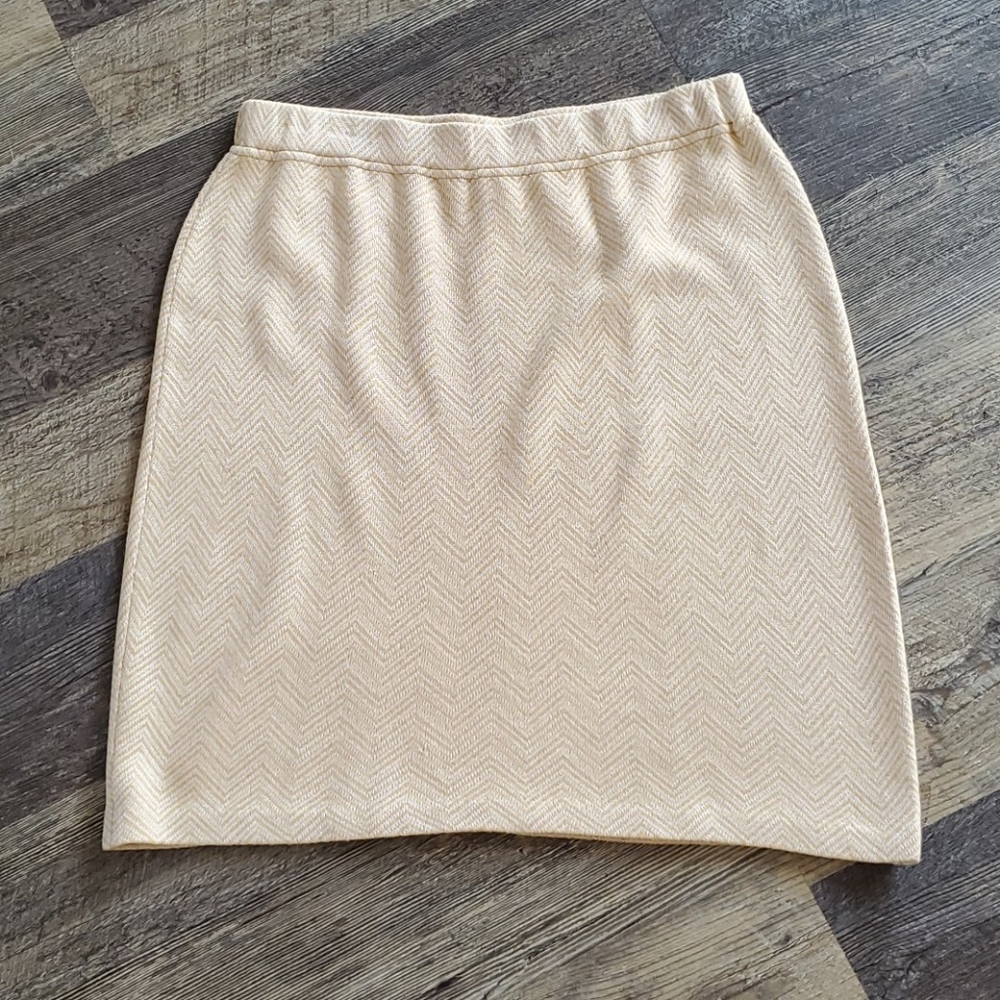 St.John collection by Marie Gray skirt Chevron knit midi women size 4